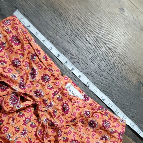 Chadwicks linen blend wide leg tie front lagenlook floral pants - Picture 2 of 7